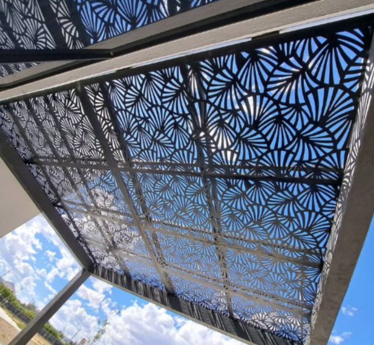 Pérgola metálica para exterior